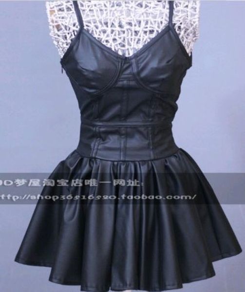 

the future diary gasai yuno black dress cosplay costume, Black;red