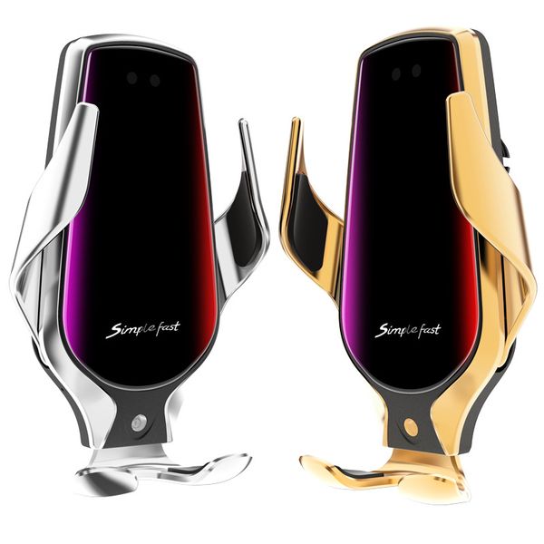 

r3 car wireless charging holder smart touch sensor quick charge simple fast wireless charger for iphone 8 8plus x for huawei