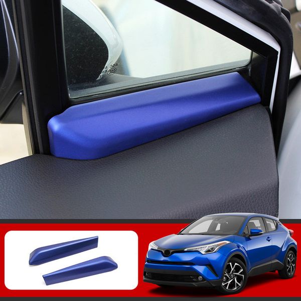 

car styling 2pcs abs plastic interior front a pillar triangle cover trim for toyota c-hr chr 2016 2017 2018