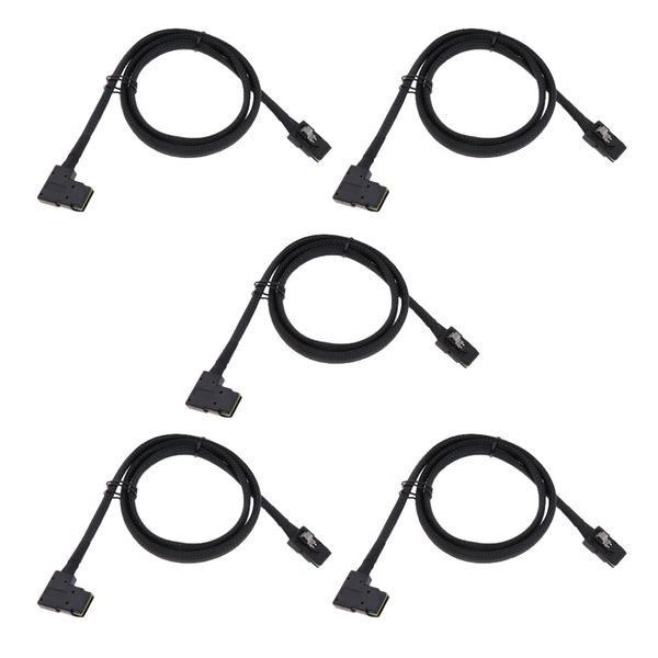 

5x 90° internal mini sas 36pin sff-8087 male to 8087 male data cable 70cm
