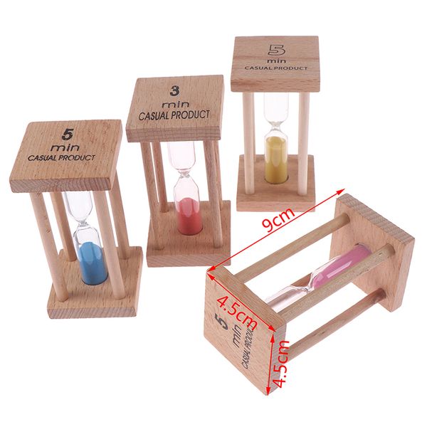 

1/3/5min desksand clock timers sand sandglass hourglass timer clock kitchen wooden home decoration home decor gift