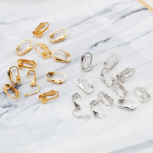 

50pcs clip-on earring converter diy earrings pierced into clip on jewelry making jewelry accessories, Silver