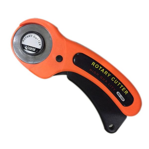 

new portable 45mm blades manual rotary fabric cutter craft cloth leather abs plastic quilting sewing cutting tool, Black