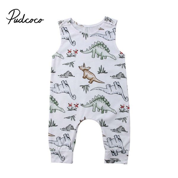 

pudcoco baby rompers лето рукавов мультфильм динозавр новорожденный мальчик девочка одежда для новорожденных комбинезон животных малышей оде, Blue