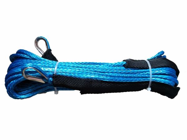 

5mm x 30m synthetic winch cable lines uhmwpe rope with sheath both ends