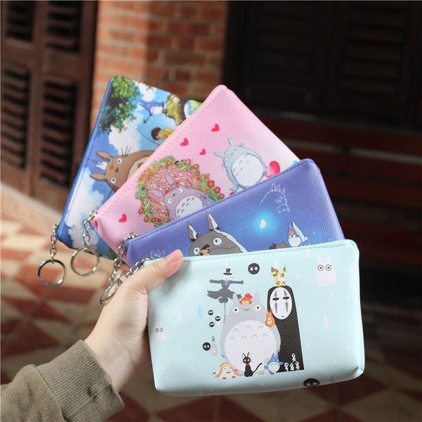 

ivyye 1pcs big totoro anime pu coin purse cartoon soft change bags coins pouch money wallet card key storage kids gift, Red;black