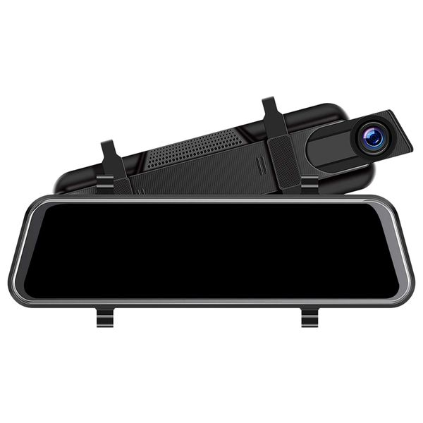 

10 inch mirror dash cam, dash cam full contact screen video streaming front view mirror camera single lens with night-vision t car dvr
