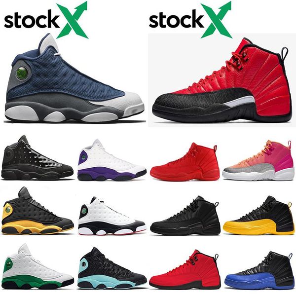 

stock x 12 13s basketball shoes for men 12s fiba bulls punch 13 flint wolf grey mens sports shoes 7-13