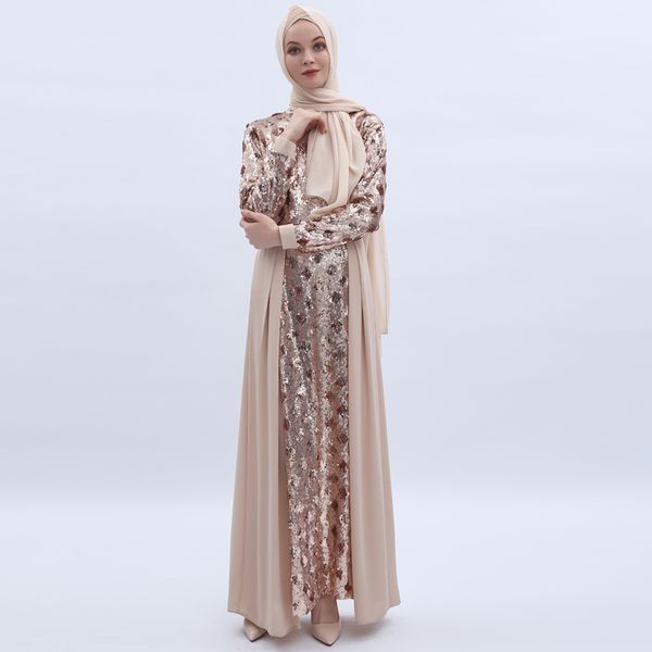 

sequin abaya dubai arabic hijab muslim dress pakistani turkish dresses kaftan women caftan elbise robe musulmane longue vestidos, Red