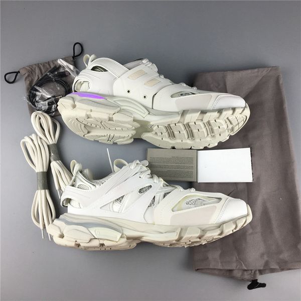 

2020 led og track 3.0 combination white paris triple s sneakers luxury designers sports breathable mens woman casual shoes dhl, Black