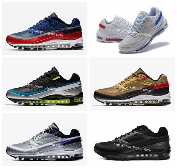 

New brand 97 bw blue x kepta london bronze white gold blue black port air running hoe 97 maxe men trainer de igner neaker
