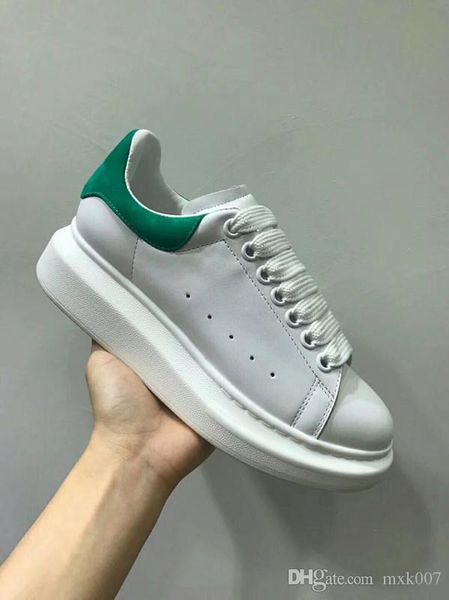 

2019 designer luxury red black white platform classic casual shoes leather casual shoes dress canvas mens womens sports sneakers size 35-44