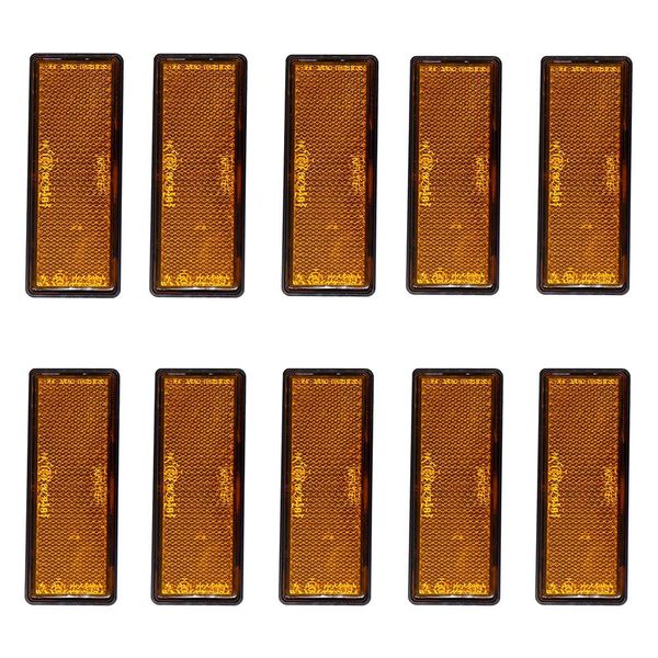 

10шт / комплект прицеп отражатели самоклеящейся amber orange продолговатого прямоугольные