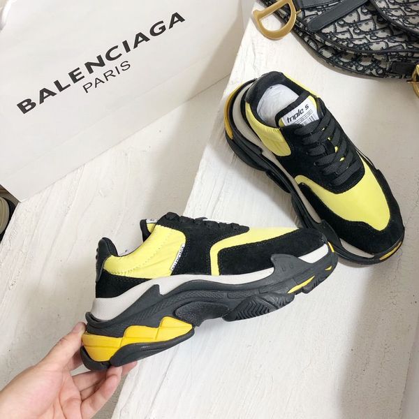 

luxury fashiondesigner couple shoes jogging casual shoes basketball sneakers triple platform air cushion vintage men's brand size 35-45, Black