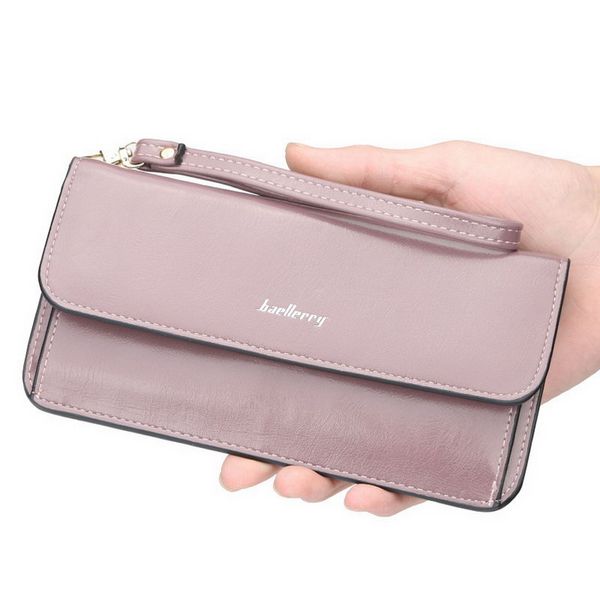 

women pu leather wallet trifold multi card holder organizer stylish long purse new, Red;black