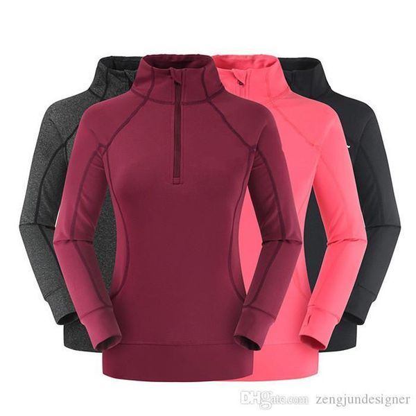 

outerwear solid color long sleeve stand collar gym autumn style female fashion style jackets womens sports designer, Black;brown