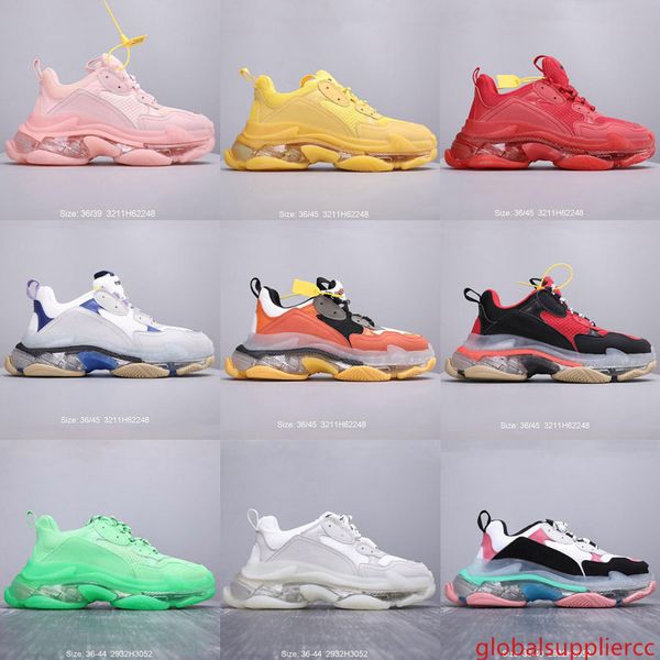 

2019 new luxury paris triple-s sneakers crystal nitrogen bottoms running shoes mens womens trainers designer triple s fashion platform shoes