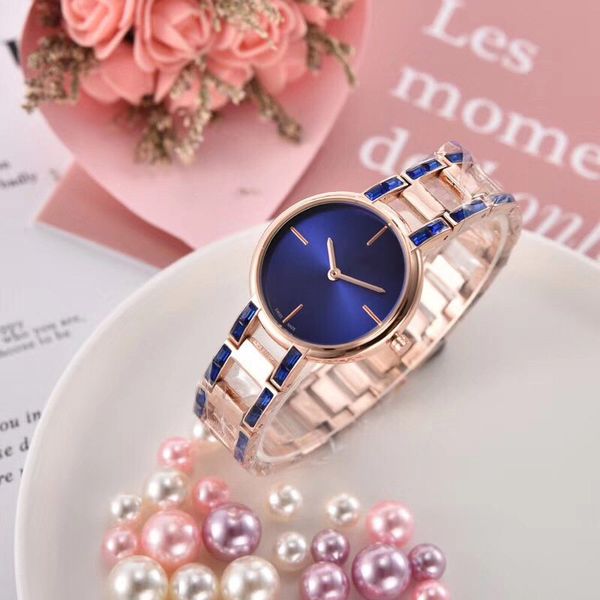 

brand lady watch luxury designer 32mm dial rose gold stainless steel band quartz wrist watches for women girl valentine gift 2020, Slivery;brown