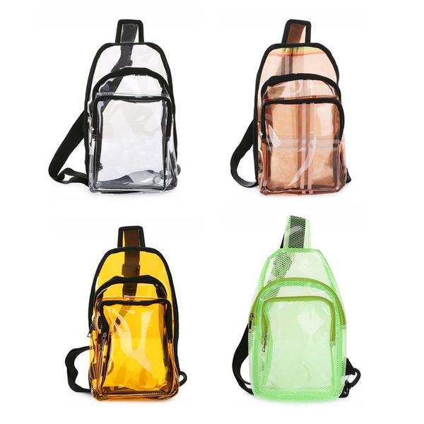 

women's summer fashion shoulder bag messenger bag tide new transparent pvc waterproof messenger