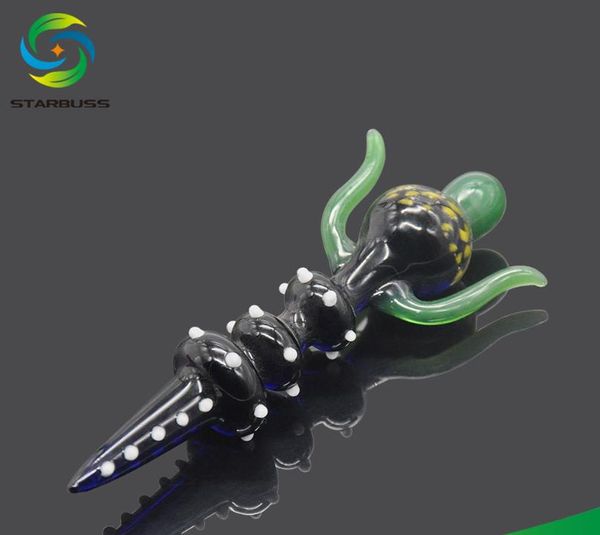 2022 New Glass Nails Colored Octopus Straight Rod Mini Pipe
