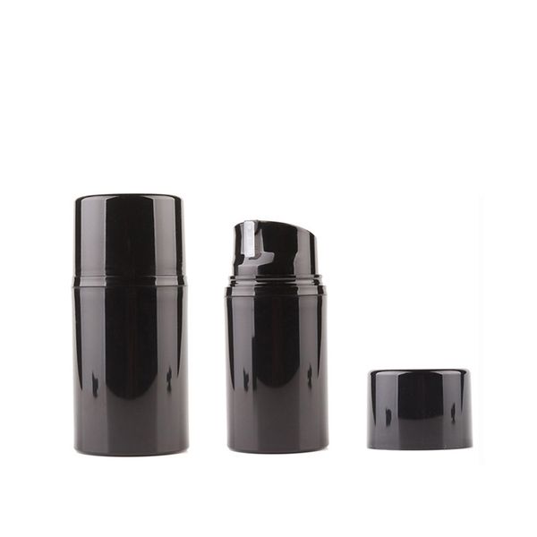 

12pcs 30ml 50ml 80ml 100ml 120ml 150ml empty airless lotion cream pump bottle black skin care personal care travel containers
