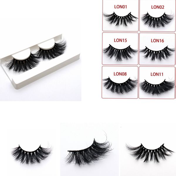 

25mm mink hair false eyelashes 5d thick long messy cross eye lashes extension eye makeup tools 44 styles rra700