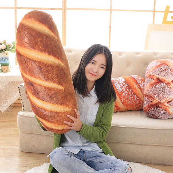 

3 kinds creative 2 size bread pattern cushion funny soft massage neck head pillow pp cotton filler cervical health care cushion