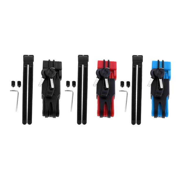

folding bike lock heavy duty fold bike chain lock with mount bracket holder and 2 keys for motorcycle gate locking