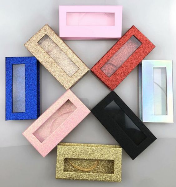 

8 styles magnetic lashes box with eyelash tray 3d mink eyelashes boxes false eyelashes packaging case empty eyelash box 20 sets