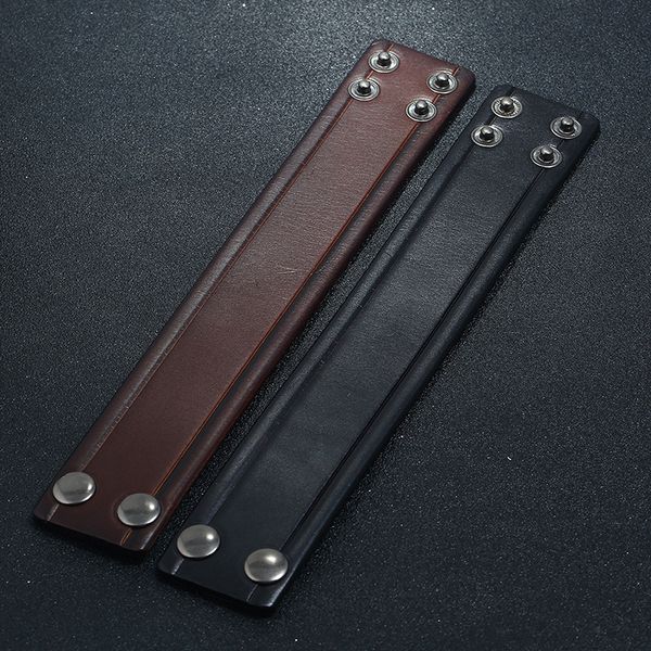 

alloy punk simple charm bracelet wide brown black leather bangles for men party club decor jewelry