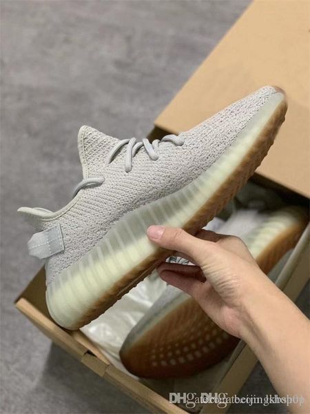 

2019 Special price350 sneaker new kanye xi running shoes grey orange striped zebras grow black red mass color quality sneakers 36-46