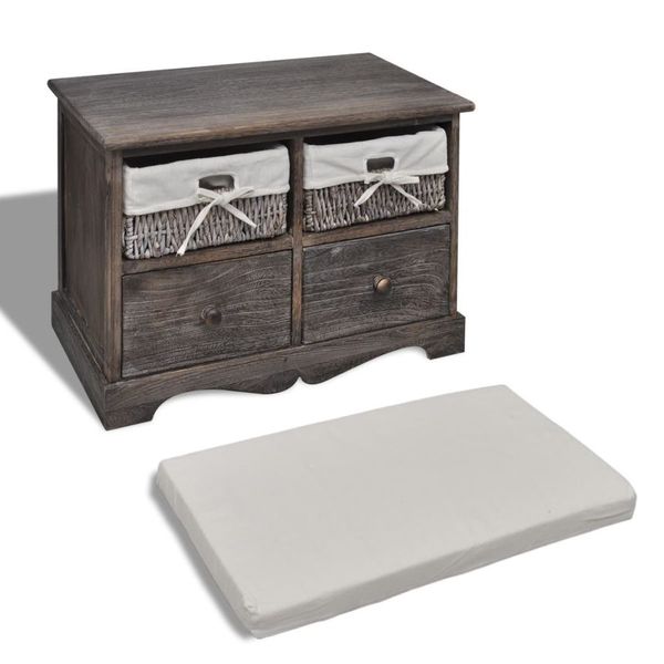 

bench корзинки браун деревянные для хранения тумбы подушка ткань гостиная мебель