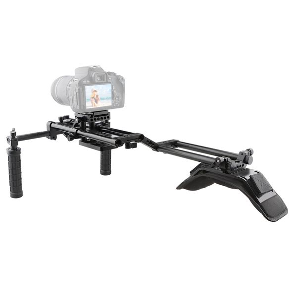 

camvate shoulder mount rig с manfrotto qr plate double 15мм rail rod системы для кода камеры dslr / dv видеокамеры пункт: c2240