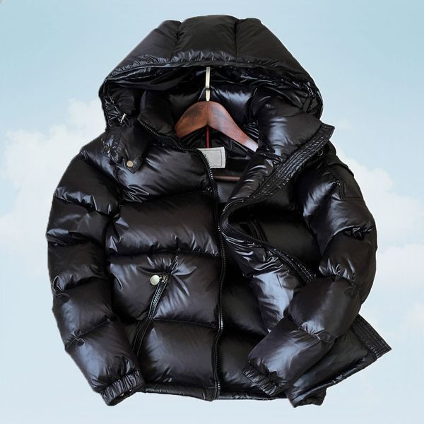 

90% white duck down jacket winter coat women thick short bright hooded korean overcoat women's jackets warm outerwear parka t592, Black