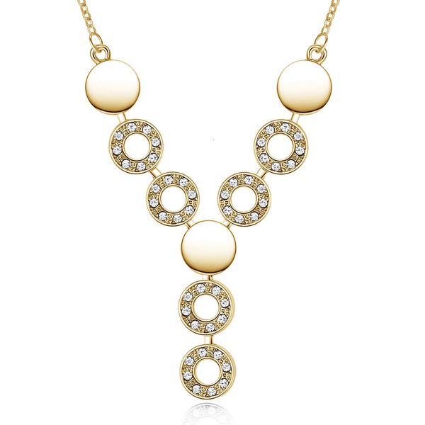 

ornaments fully-jewelled circle crystal necklace love real circle jewelry circle 925 sterling silver necklace stainless steel jewelry