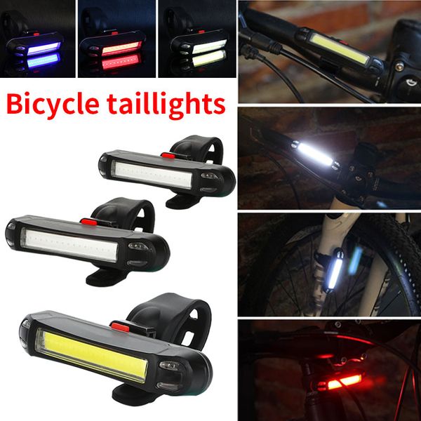 

bicycle taillights portable practical lithium battery black abs waterproof rechargeable led bicycle rear light durable