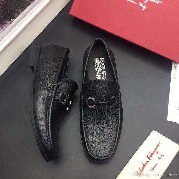 

Quality 2019 new high end up cale brand men black bu ine hoe genuine leather men office wedding dre hoe ize 38 45