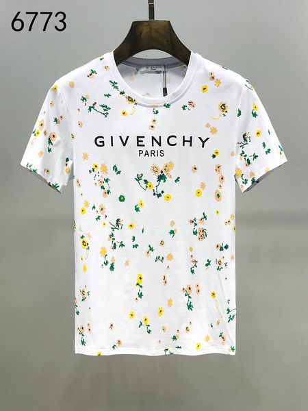 

givens mens t shirt luxury mens designer t shirt dhl new floral print tees trend black mens summer shorts, White;black