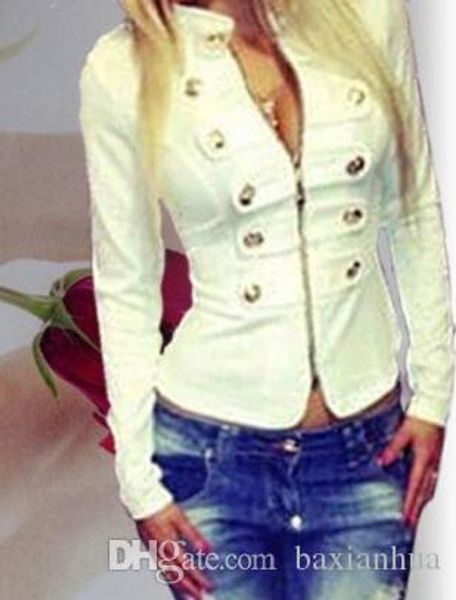 

2016 новая мода cool женщин стиль двубортное шерстяное stand-воротом короткие куртки пальто бесплатная доставка, Black;brown