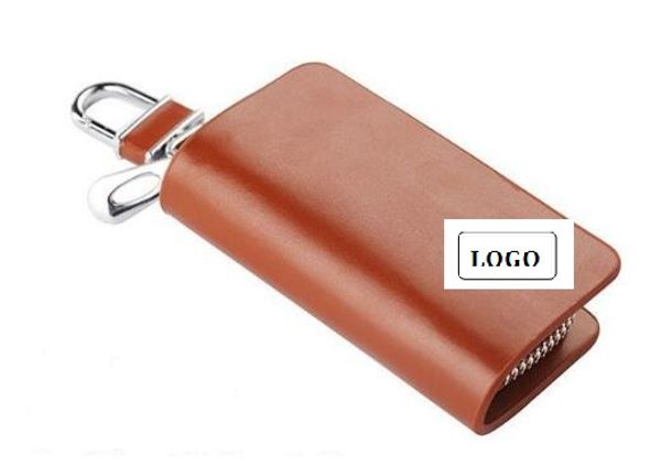 

leather car key wallets men key holder housekeeper keys organizer women keychain covers zipper case bag pouch purse