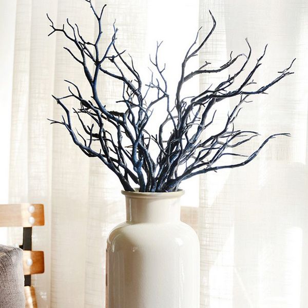 

2x 35cm unique dried tree branch plastic plants party home centerpiece-navy