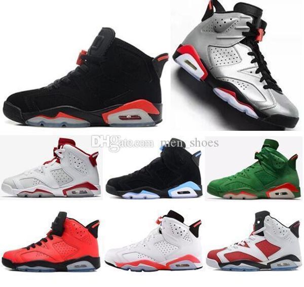 

2019 new 6 bred infrared jsp reflective basketball shoes men 6s hare alternate 91 carmine white infrared sneakers with box