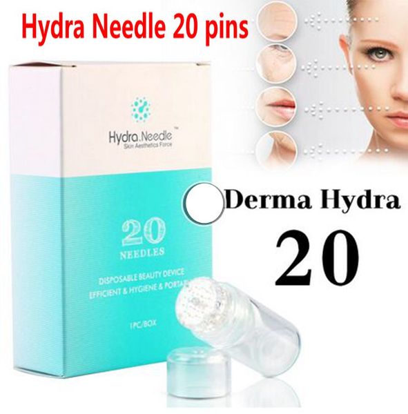 Ago Hydra portatile Applicatore a 20 pin Bottiglia di vetro Iniezione di siero nel microago riutilizzabile per ringiovanimento della pelle Anti-età