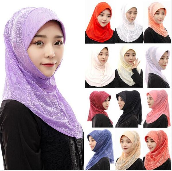 

muslim hijab wraps islamic shawls wraps women headscarf headband scarves turban ethnic scarf lady pashmina underscarf cap headwear b848, Red;brown