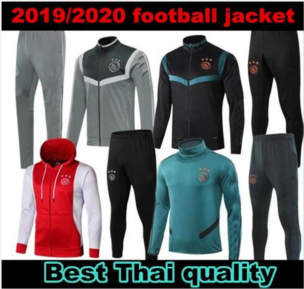 

2019/2020 ajax tracksuit survetement ziyech tadic huntelaar schone 2019/2020 ajax fc soccer jacket football jacket chandal training suit, Black