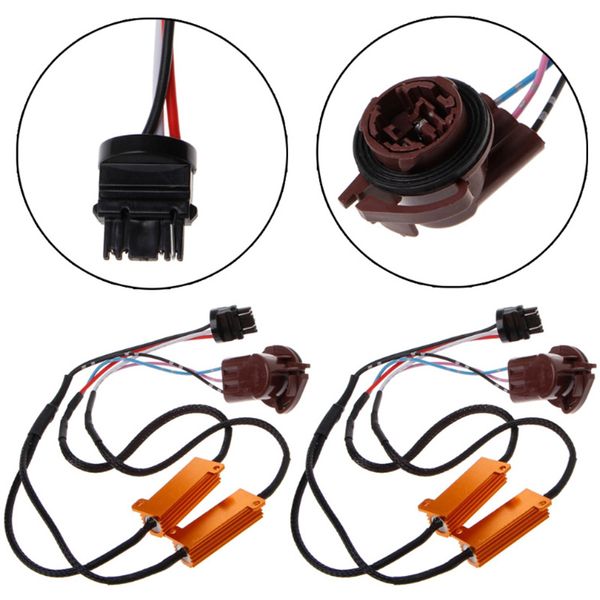 

2pcs 3157 4157 hyper flash fix error 100w decoders for led signal lights