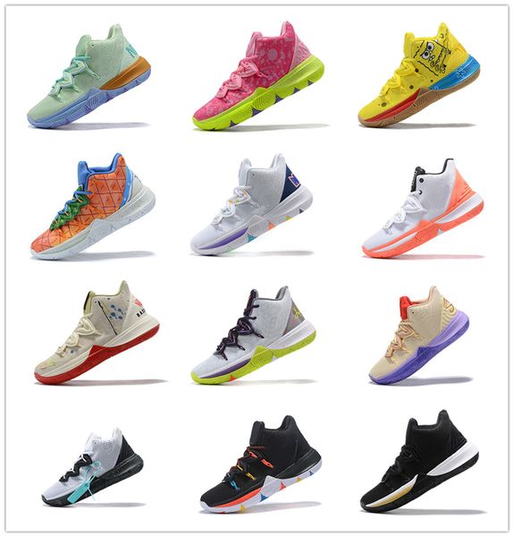 

sponge bobs x kyries 5 frosted spruce lotus pink yellow women basketball sports shoes bandulu x 5s oreo friends ladies designer trainer