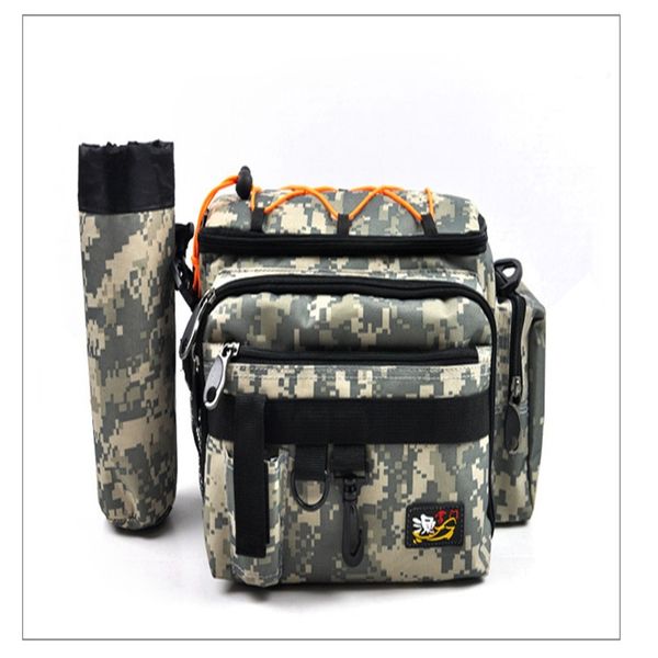 

portable camouflage waist shoulder messenger fishing bag fishing reel lure pgraphy camera storage bag