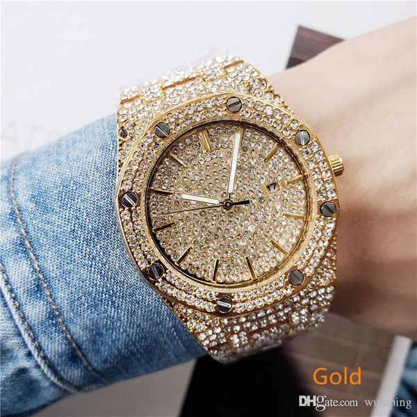 

Бриллиантовый инкрустированный топ бренд серии мужские часы с автоматическим да