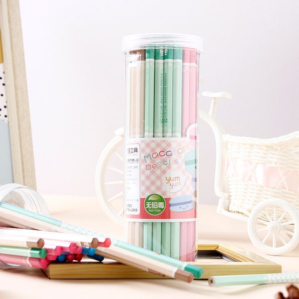 

50 pcs pencils kids pencil set pencils macaron colored for school office writing wood lead sketch black color appearance